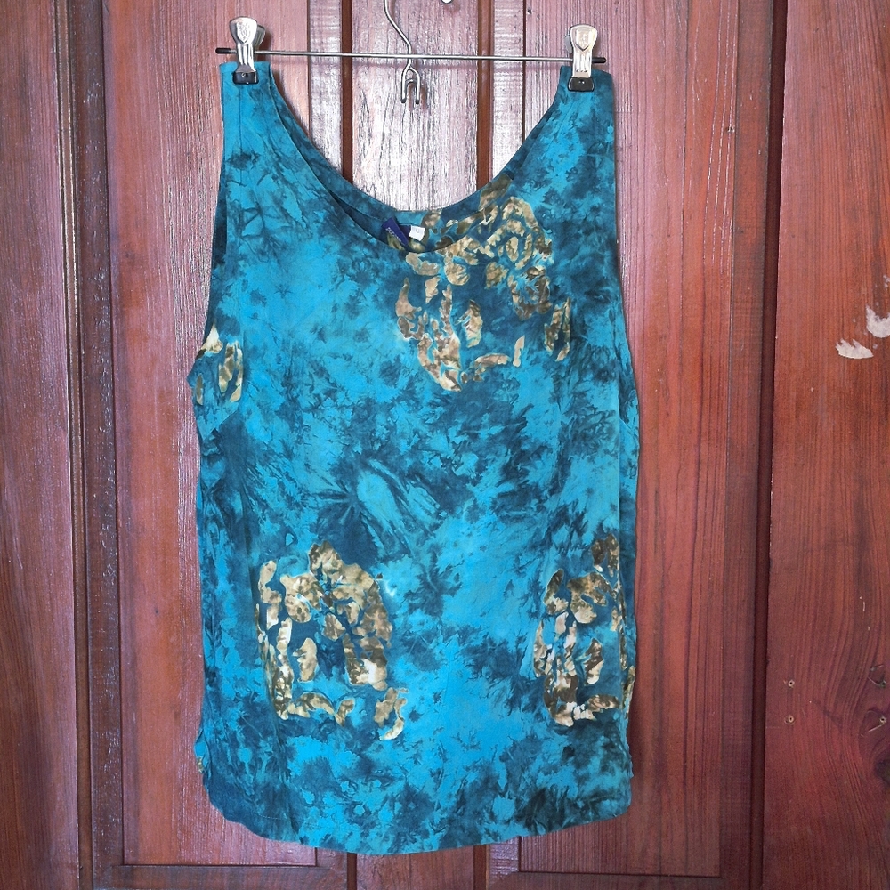 Hibiscus Collection Hawaii Tye Dyed Tank Top Women’s Large